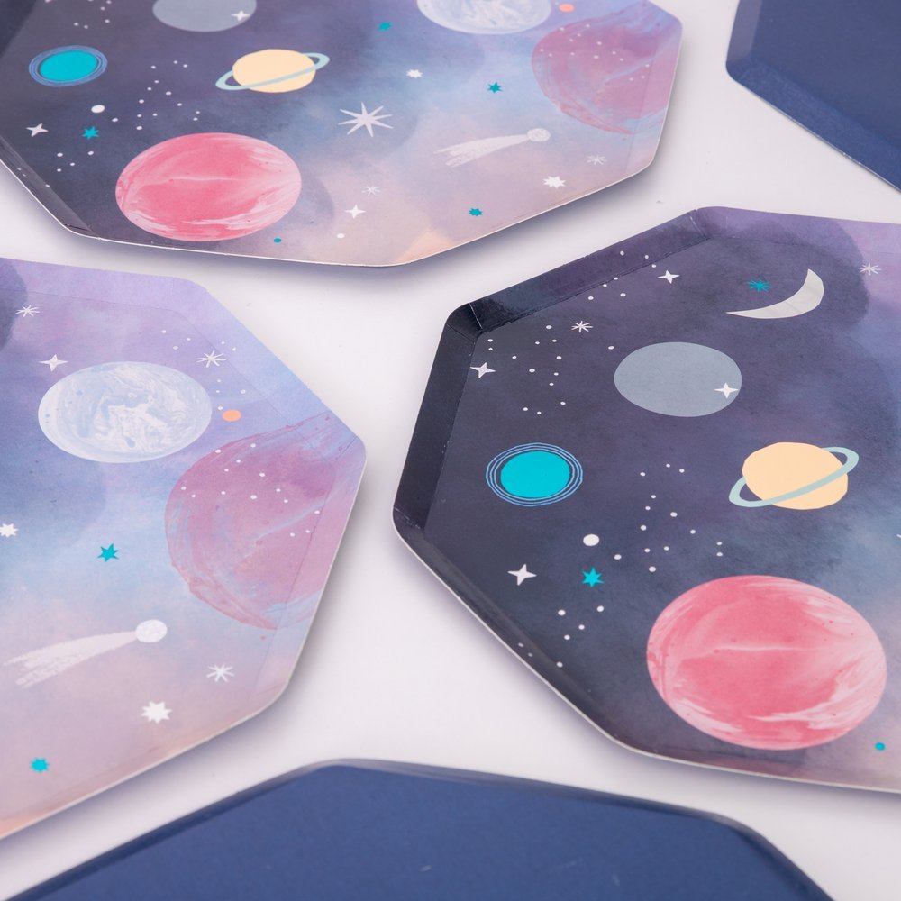 Meri Meri Party Outer Space Dinner Plates 10.5" - bubblegum market