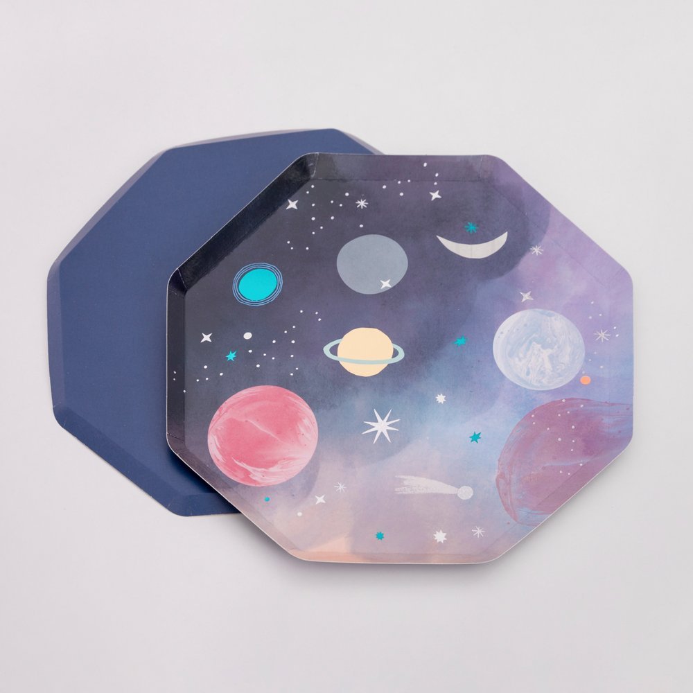 Meri Meri Party Outer Space Dinner Plates 10.5" - bubblegum market