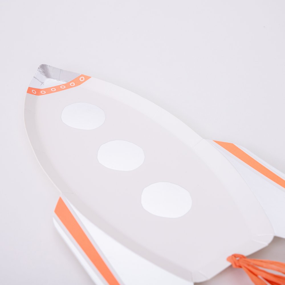 Meri Meri Party Outer Space Rocket Plates 12.5" - bubblegum market