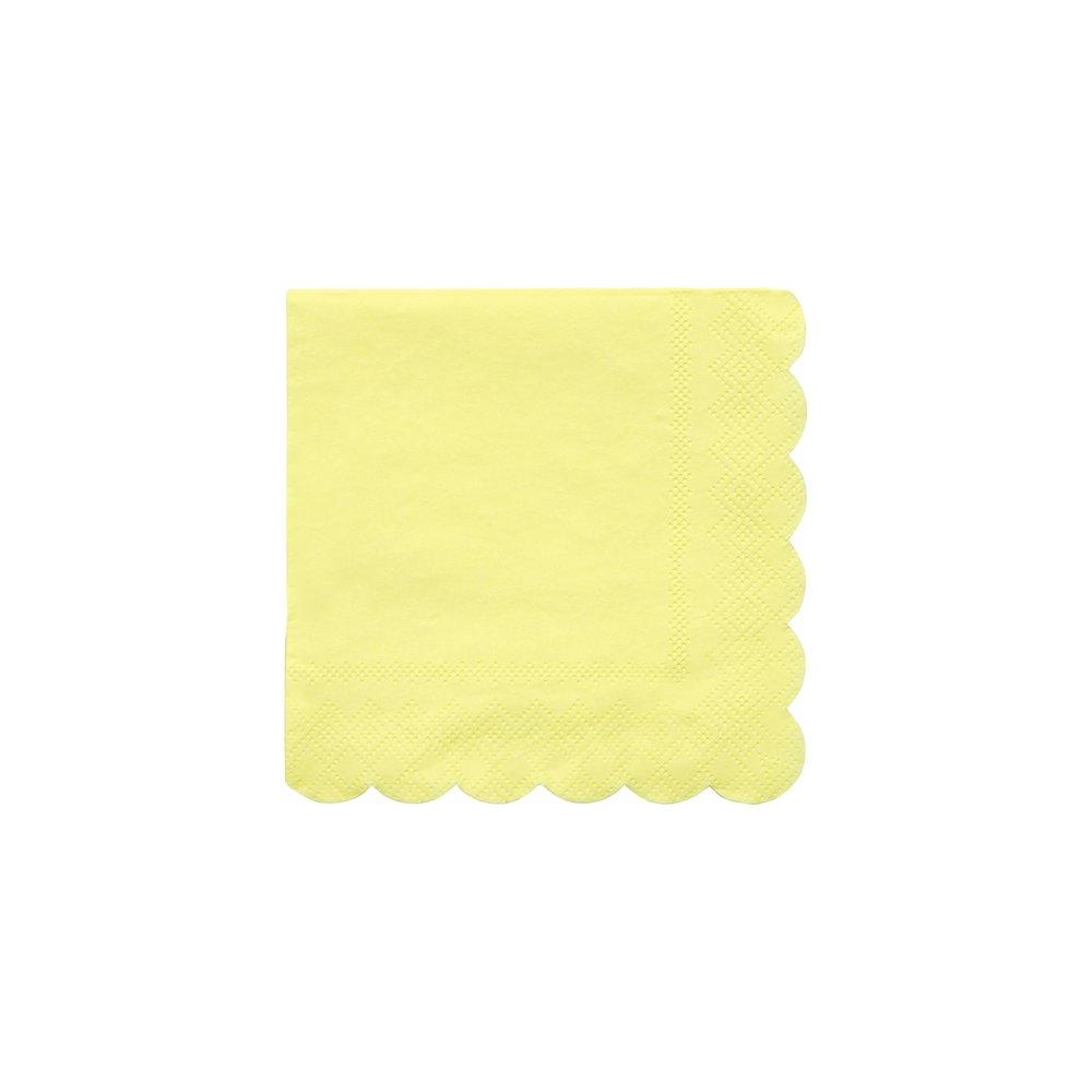 Meri Meri Party Pale Yellow Scalloped Edge Small Napkins - bubblegum market