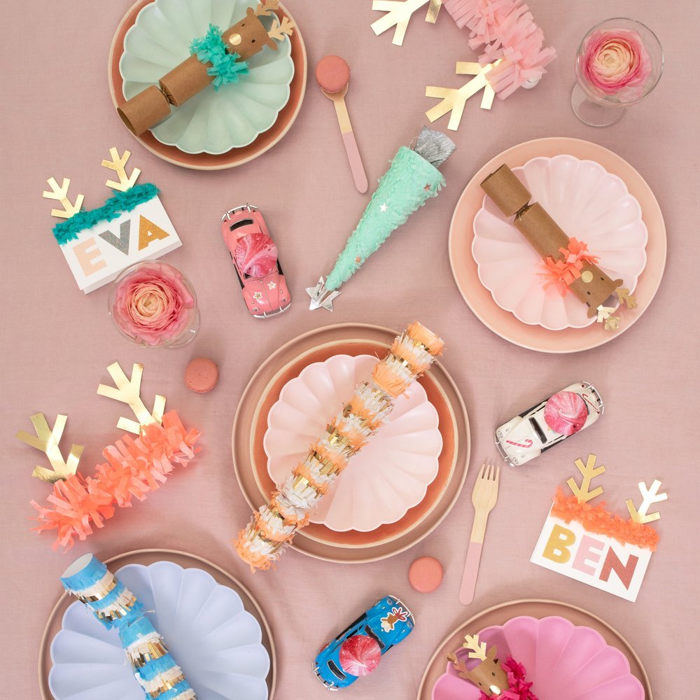 Meri Meri Party Pastel Fringe Medium Crackers - bubblegum market
