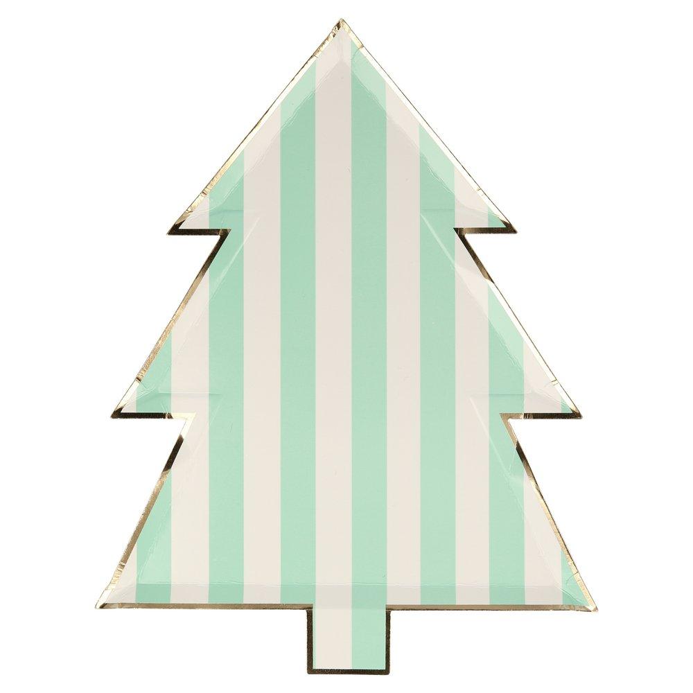 Meri Meri Party Patterned Christmas Tree Plates 10.25" - bubblegum market