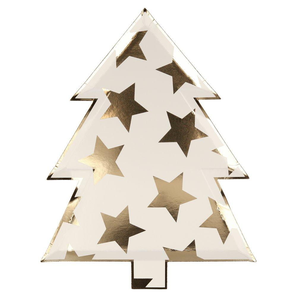 Meri Meri Party Patterned Christmas Tree Plates 10.25" - bubblegum market