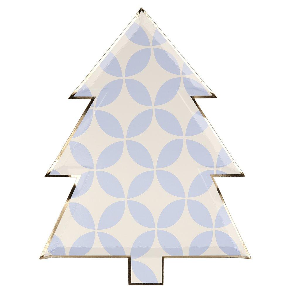 Meri Meri Party Patterned Christmas Tree Plates 10.25" - bubblegum market