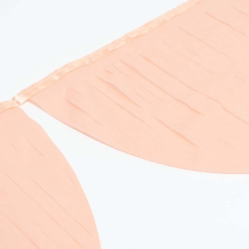 Meri Meri Party Peach Tissue Paper Scallop Garlands - bubblegum market