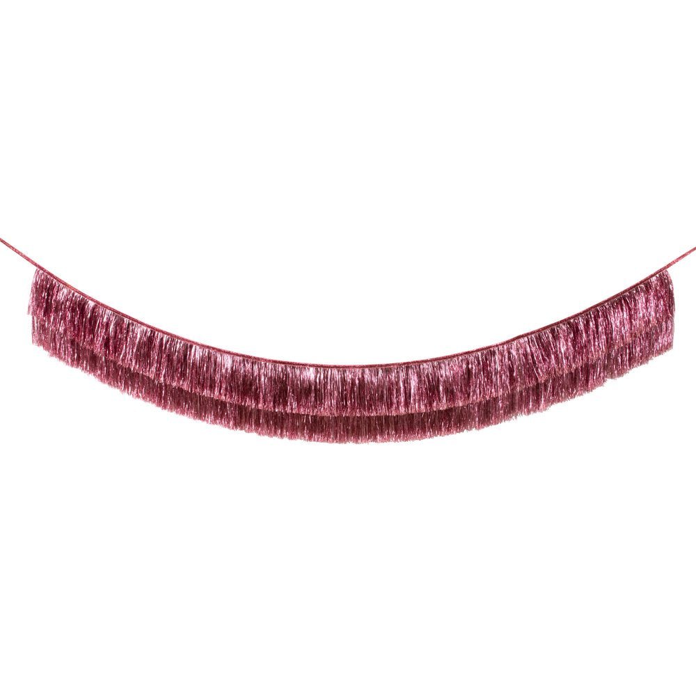 Meri Meri Party Pink Tinsel Fringe Garland - bubblegum market