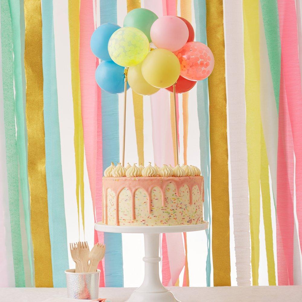 meri-meri-party-rainbow-balloon-cake-topper-kit-styled