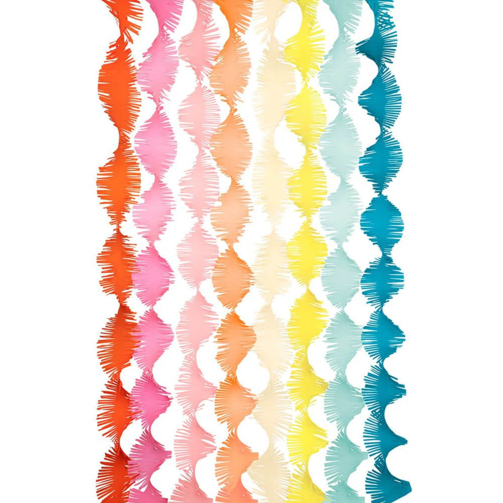 Meri Meri Party Rainbow Twisty Fringe Backdrop - bubblegum market