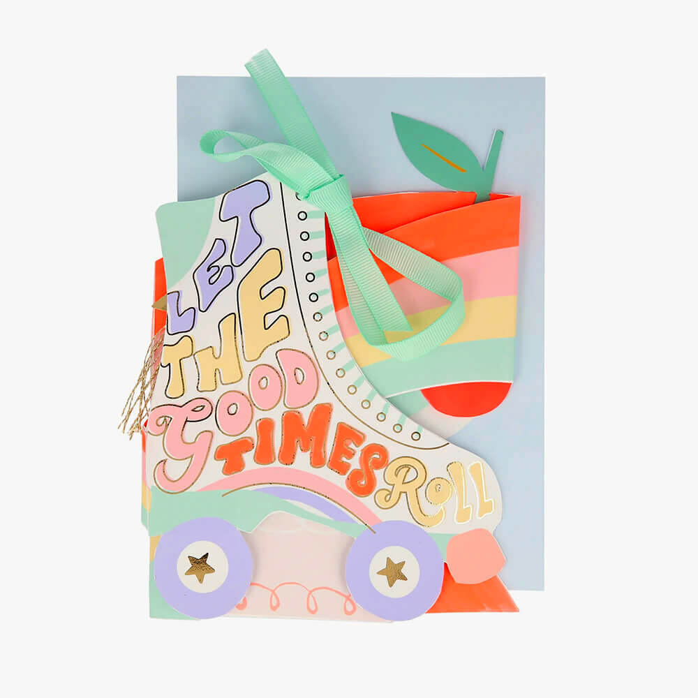 Meri Meri Party Roller Skate Birthday Card / Decoration - bubblegum market
