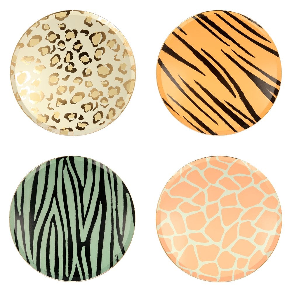 Meri Meri Party Safari Animal Print Dinner Plates 10.5" - bubblegum market