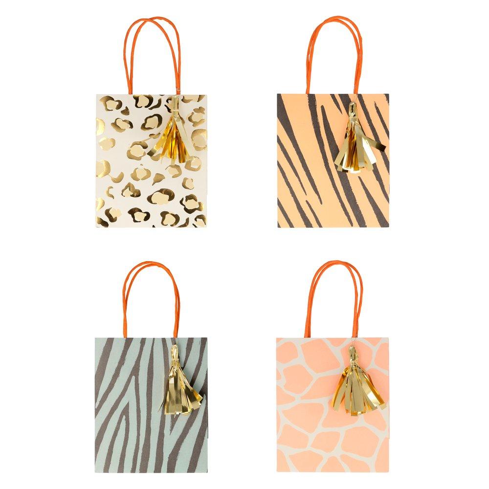 Meri Meri Party Safari Animal Print Party Bags - bubblegum market