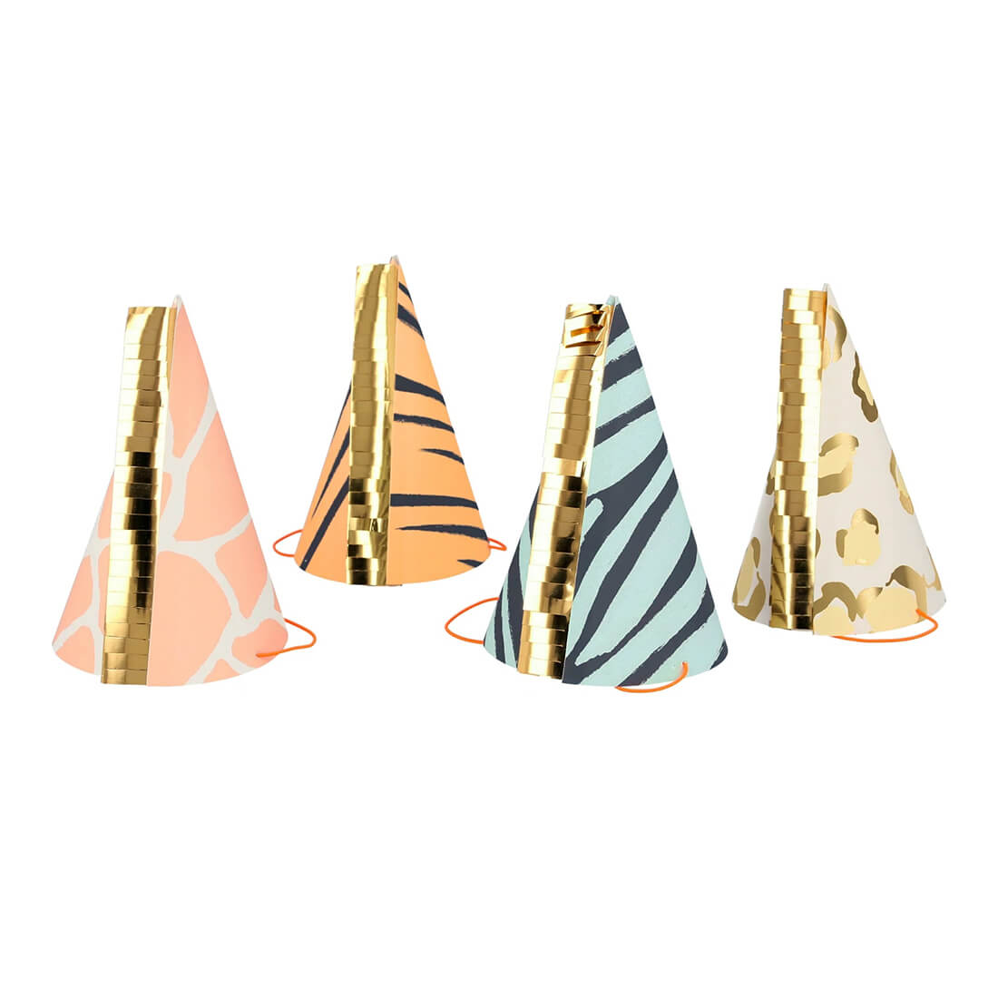 Meri Meri Party Safari Animal Print Party Hats - bubblegum market