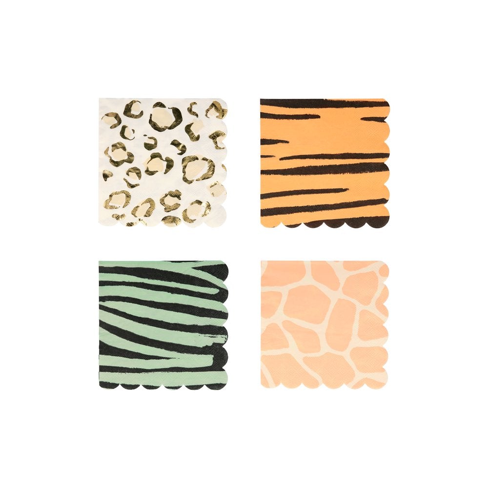 Meri Meri Party Safari Animal Print Small Napkins - bubblegum market