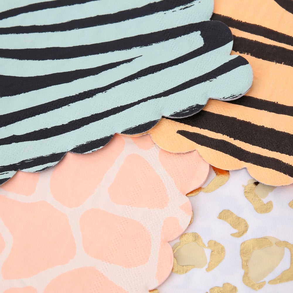 Meri Meri Party Safari Animal Print Small Napkins - bubblegum market