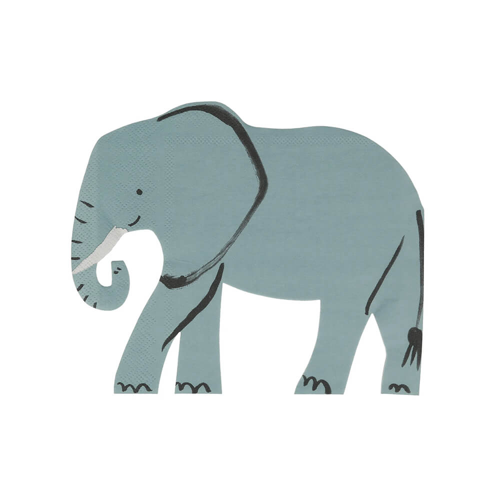 Meri Meri Party Safari Elephant Napkins - bubblegum market