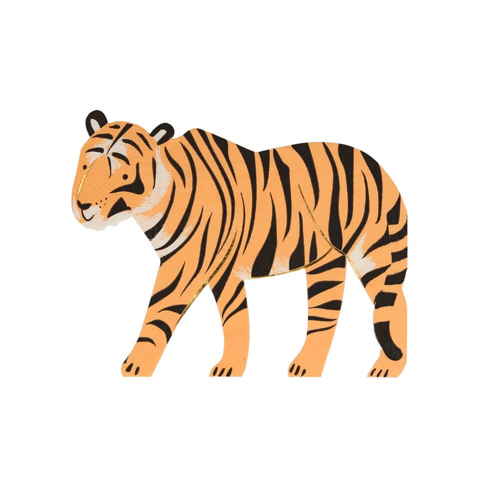 Meri Meri Party Safari Tiger Napkins - bubblegum market