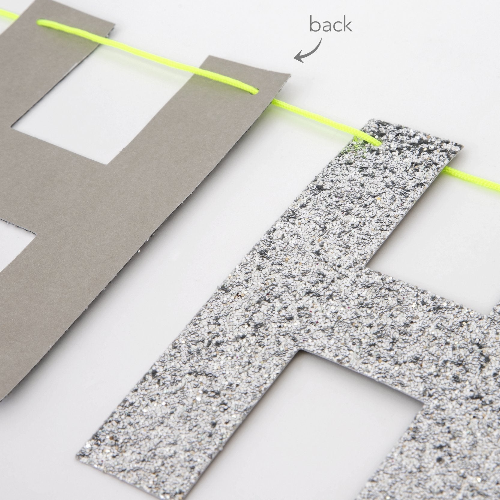 Meri Meri Party Silver Glitter Happy Birthday Garland - bubblegum market