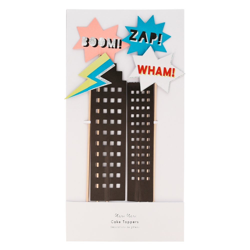 Meri Meri Party Superhero Cake Toppers - bubblegum market
