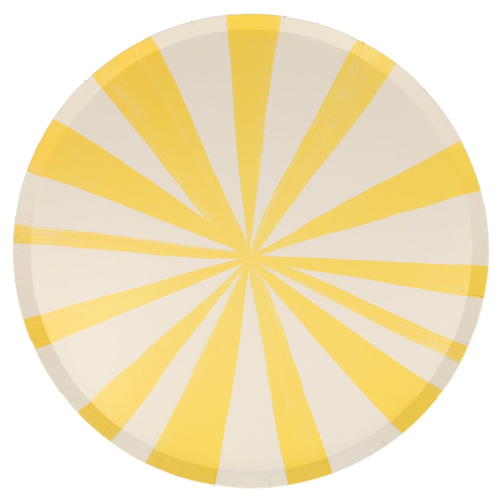 Meri Meri Party Yellow Stripe Dinner Plates 10.5" - bubblegum market
