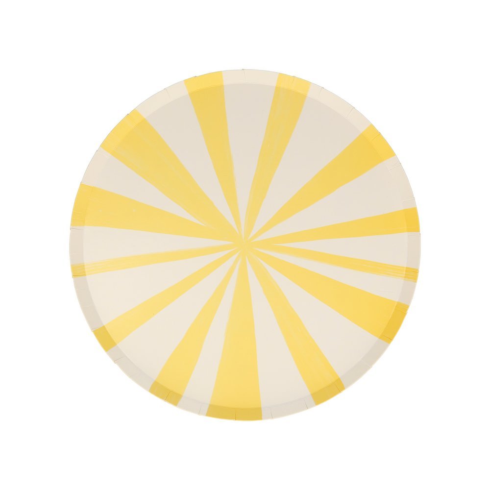 Meri Meri Party Yellow Stripe Side Plates 8.5" - bubblegum market