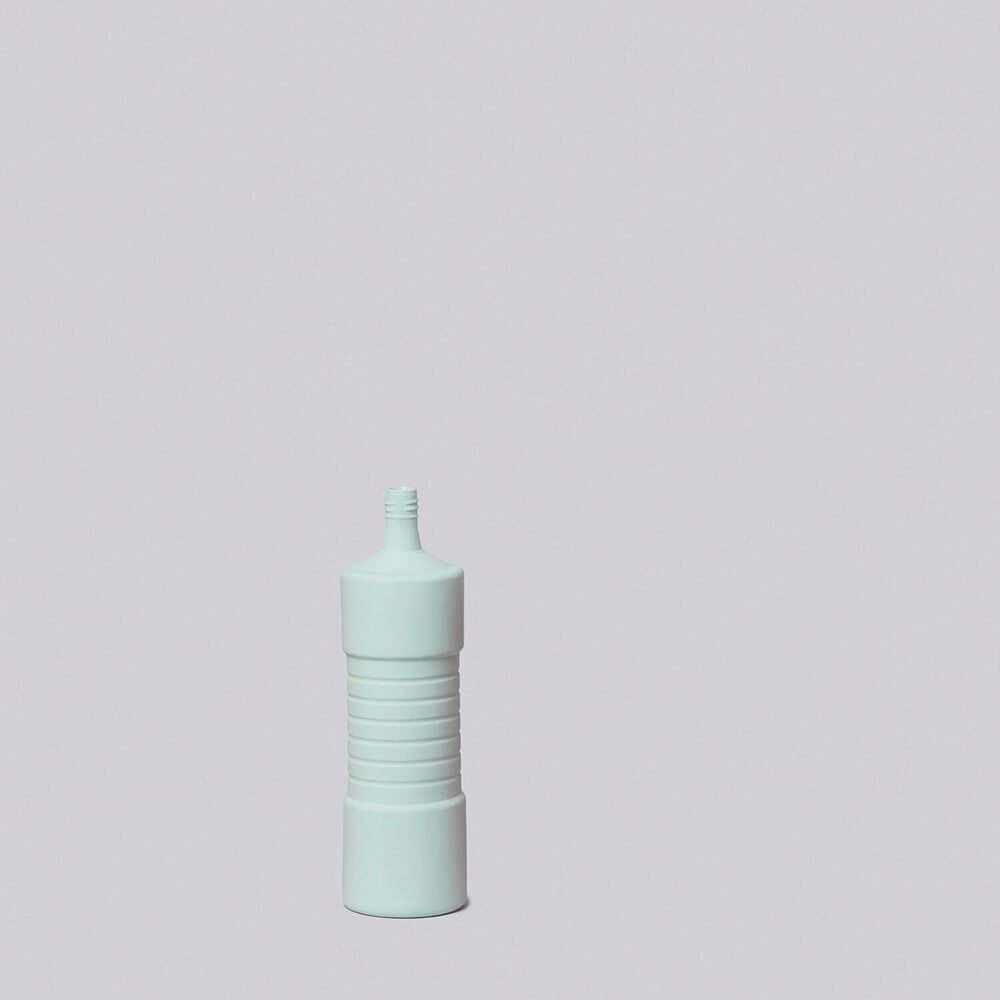 Mint Ribbed Bottle Vase - bubblegum market