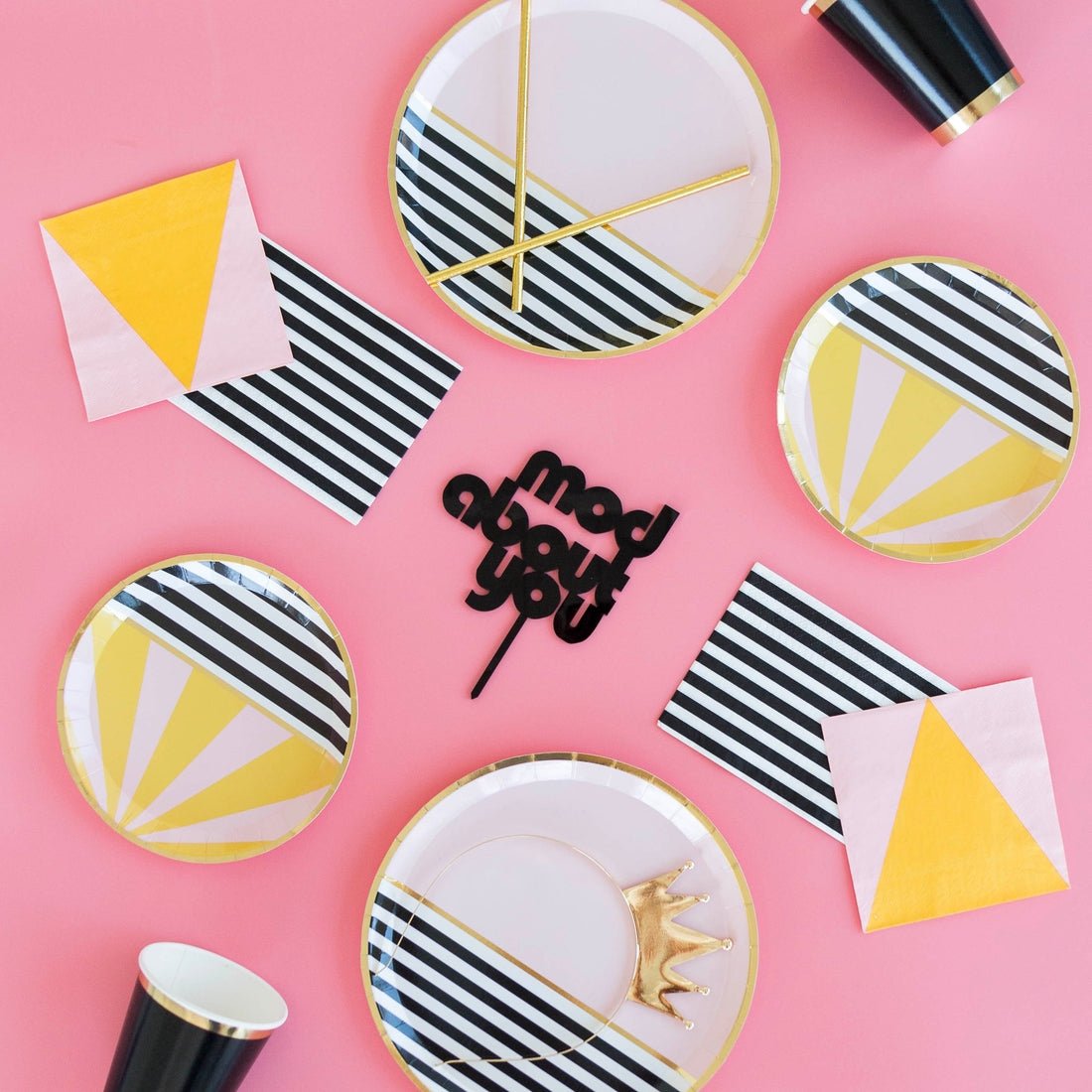Mod About You Cocktail Napkins - bubblegum market