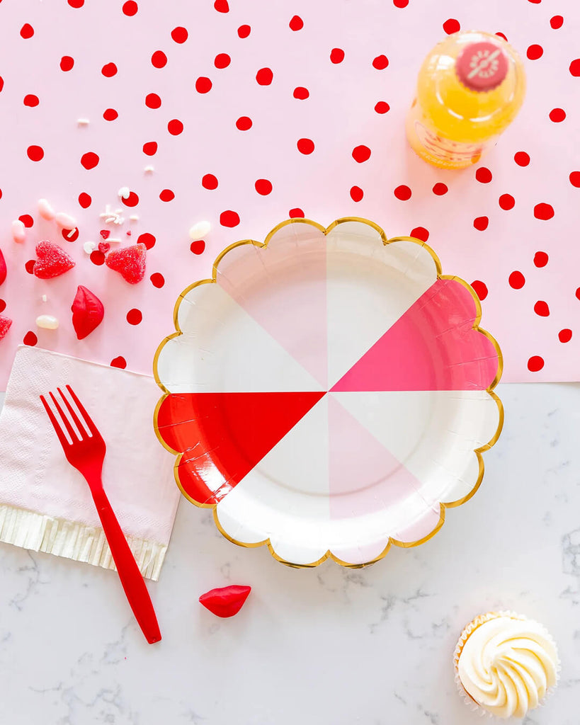 my-minds-eye-pink-with-red-dots-valentines-day-paper-table-runner-styled