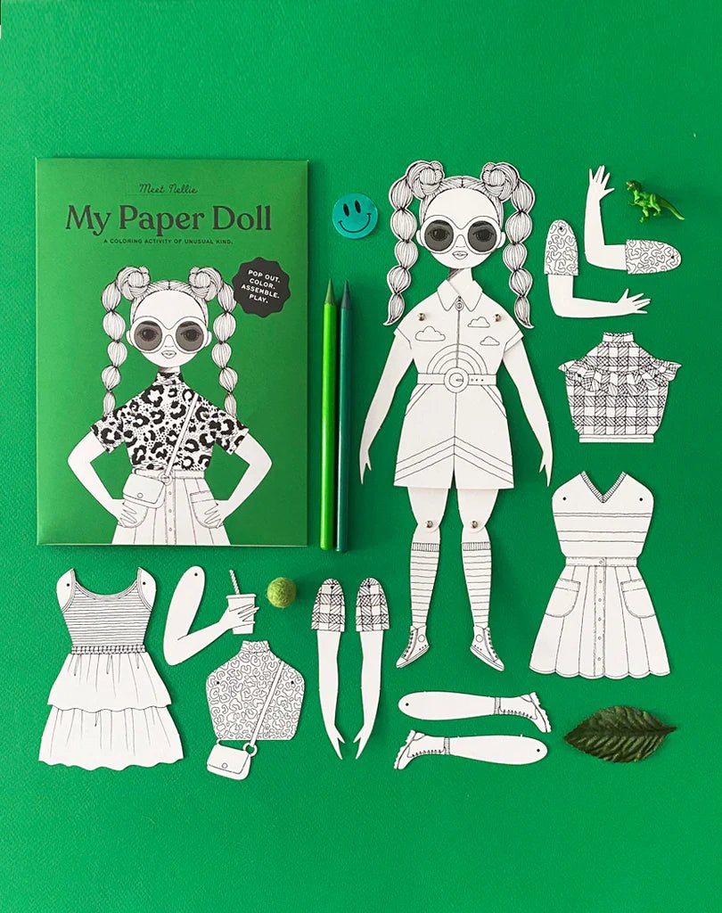 Nellie Paper Doll Coloring Kit - bubblegum market