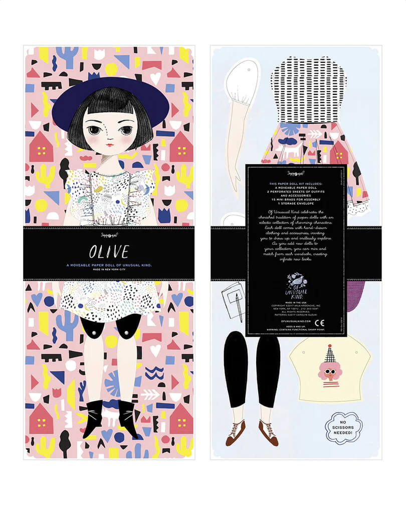 of-unusual-kind-olive-paper-doll-kit-packaging
