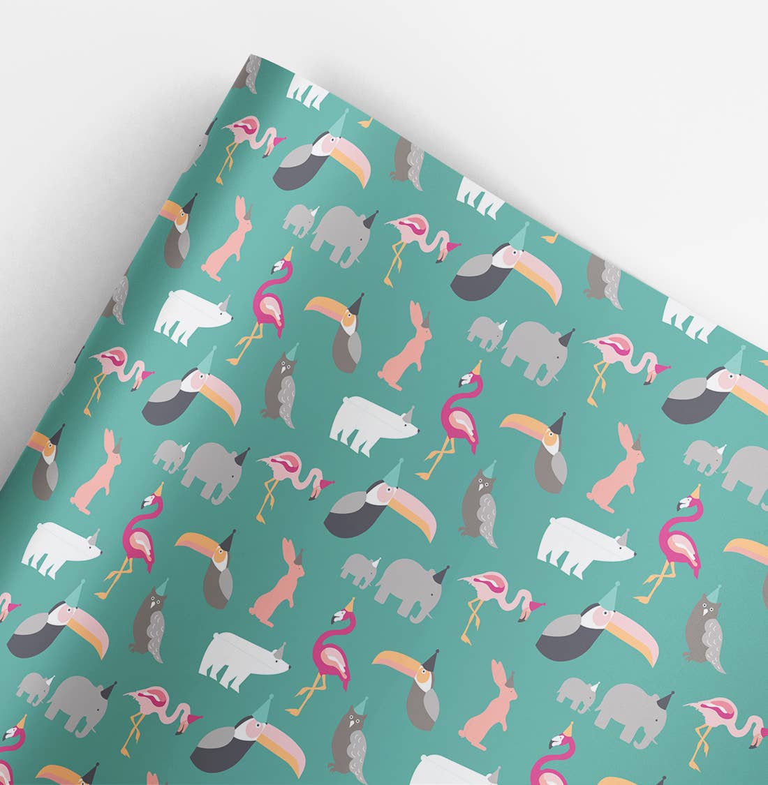 Party Animals Gift Wrap Roll - bubblegum market