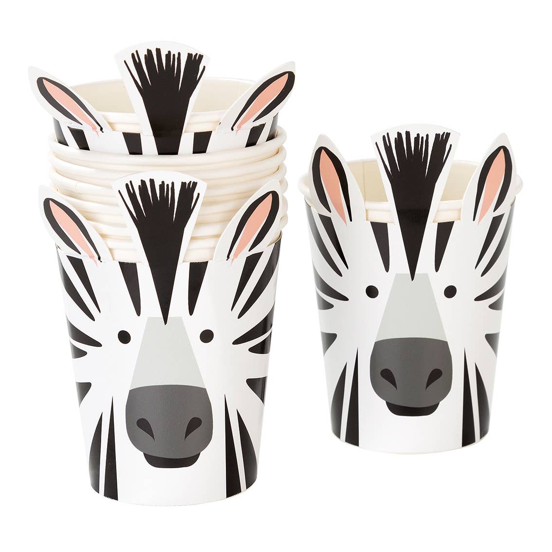 Party Animals Safari Zebra Cups - bubblegum market