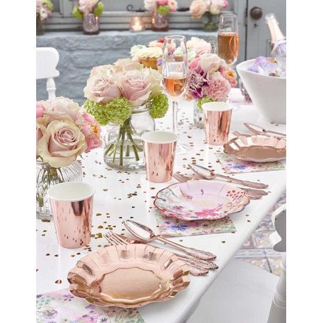 Party Porcelain Rose Gold Plastic Cutlery - bubblegum market