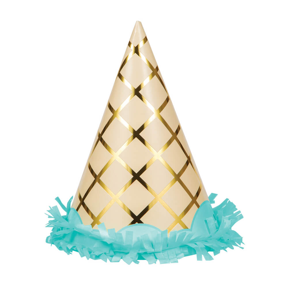 pastel-ice-cream-cone-fringe-party-hats-mint-green-creative-converting