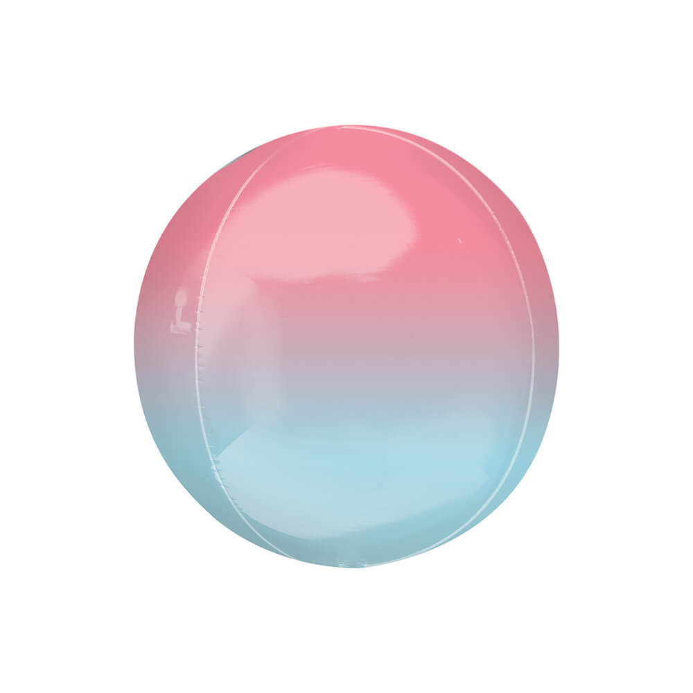 Pastel Pink & Blue Ombre Foil Balloon 16" - bubblegum market