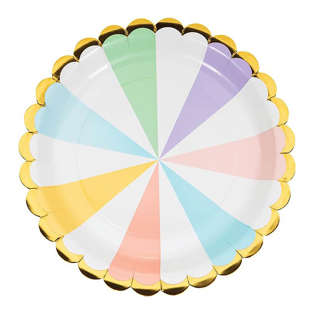 Pastel Pinwheel Dinner Plates 9" - bubblegum market
