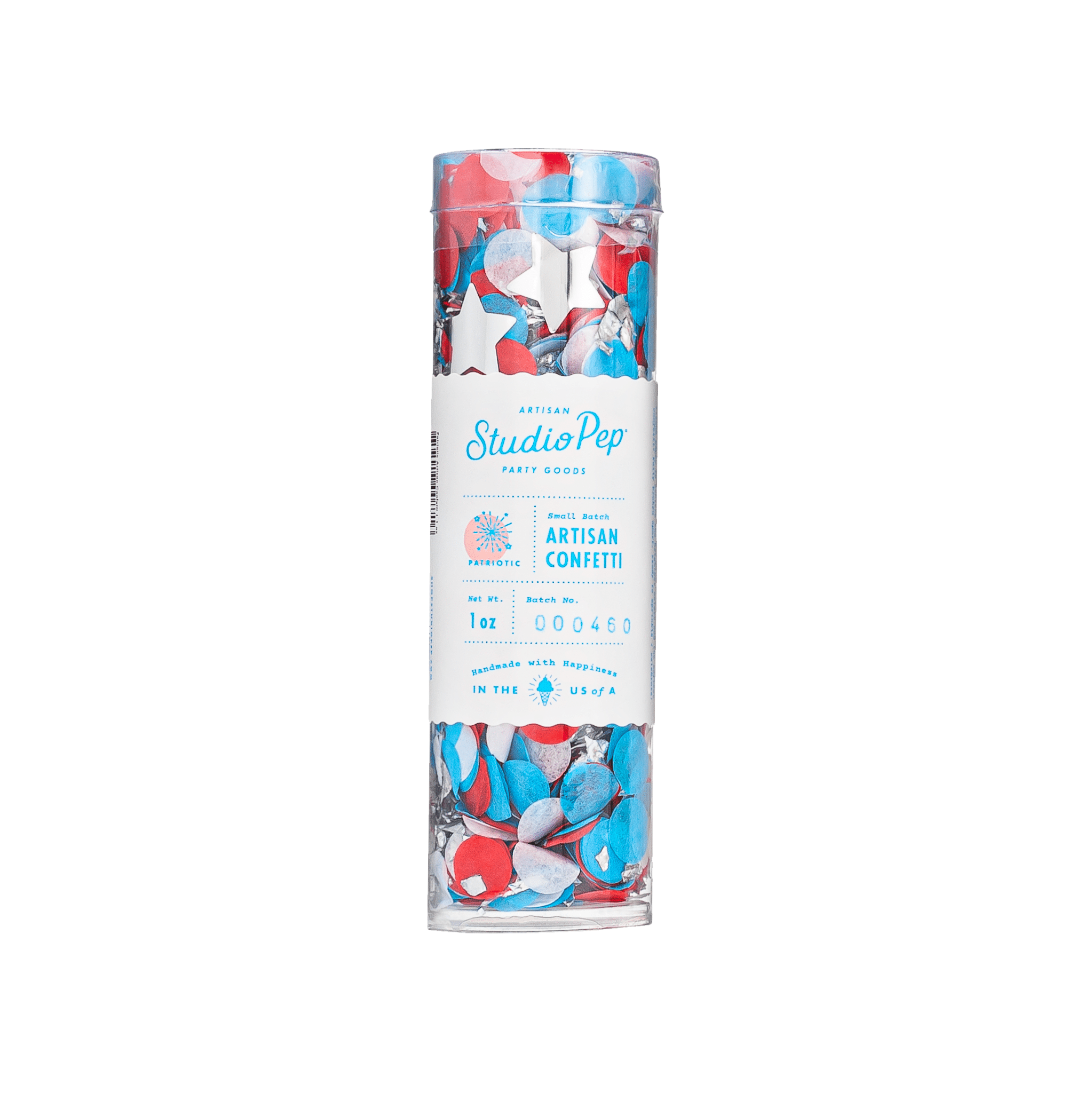 Patriotic Artisan Confetti Tube - bubblegum market