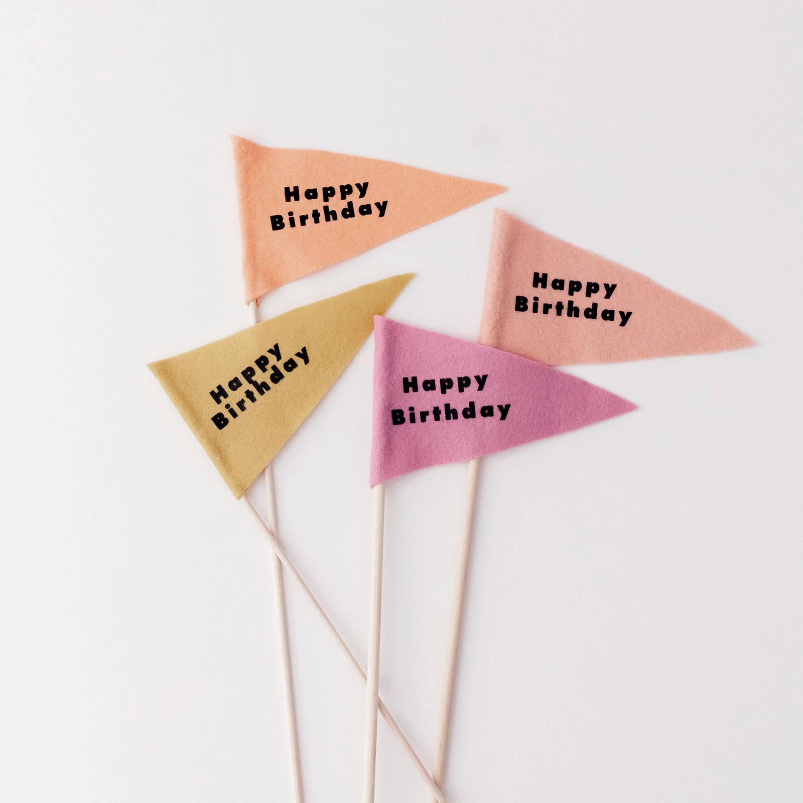 Peach Birthday Flag - bubblegum market