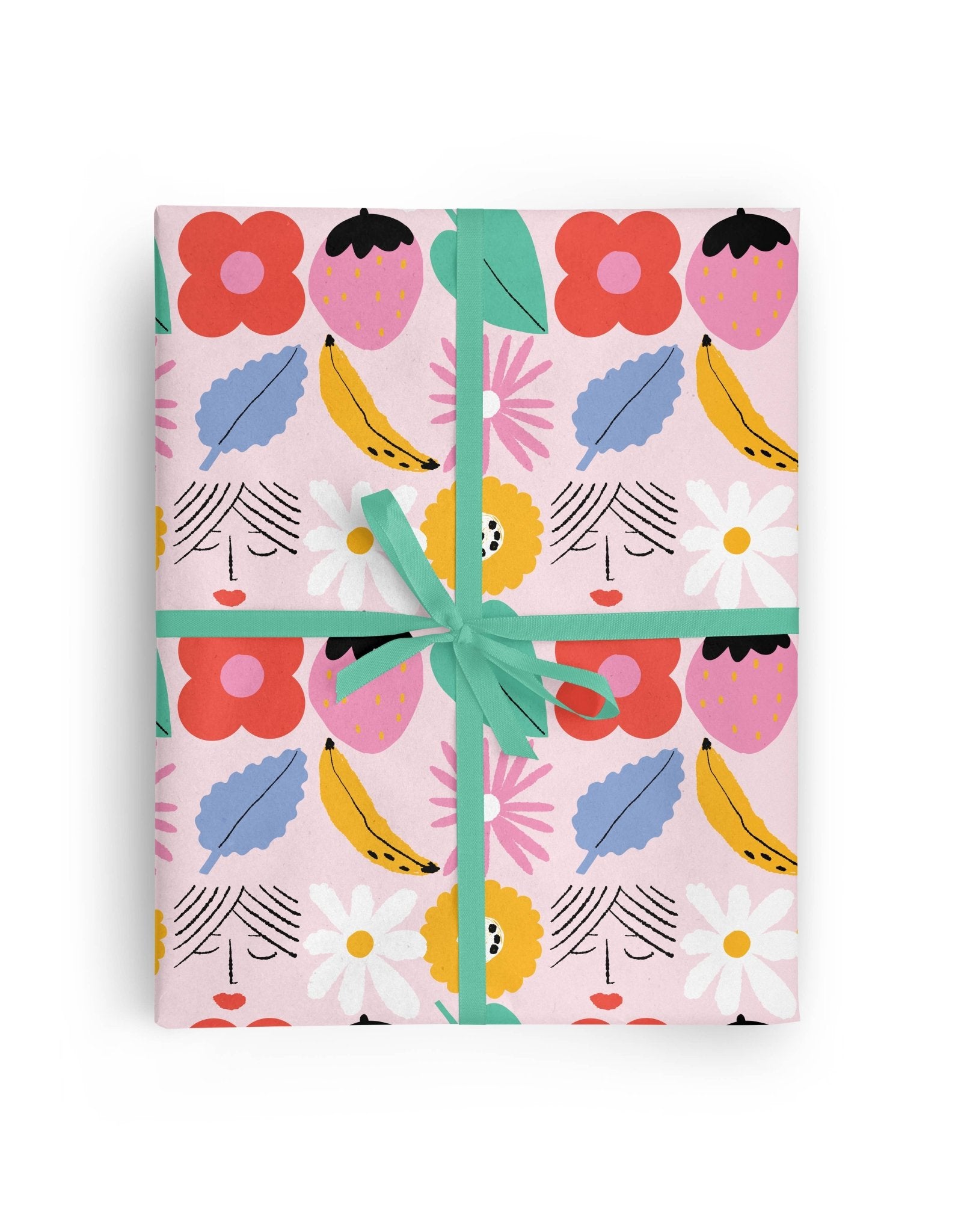 PERENNIALS Rolled Gift Wrap - bubblegum market