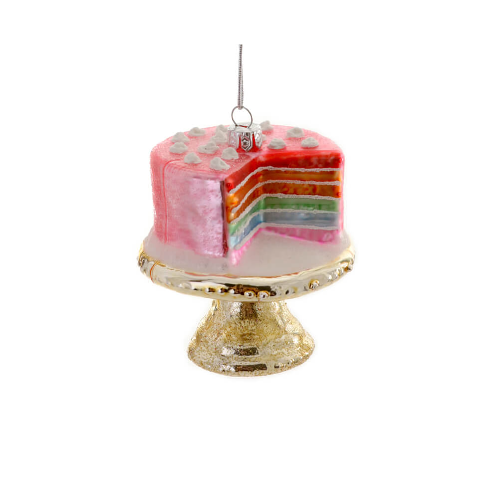       pink-rainbow-cake-ornament-cody-foster-christmas