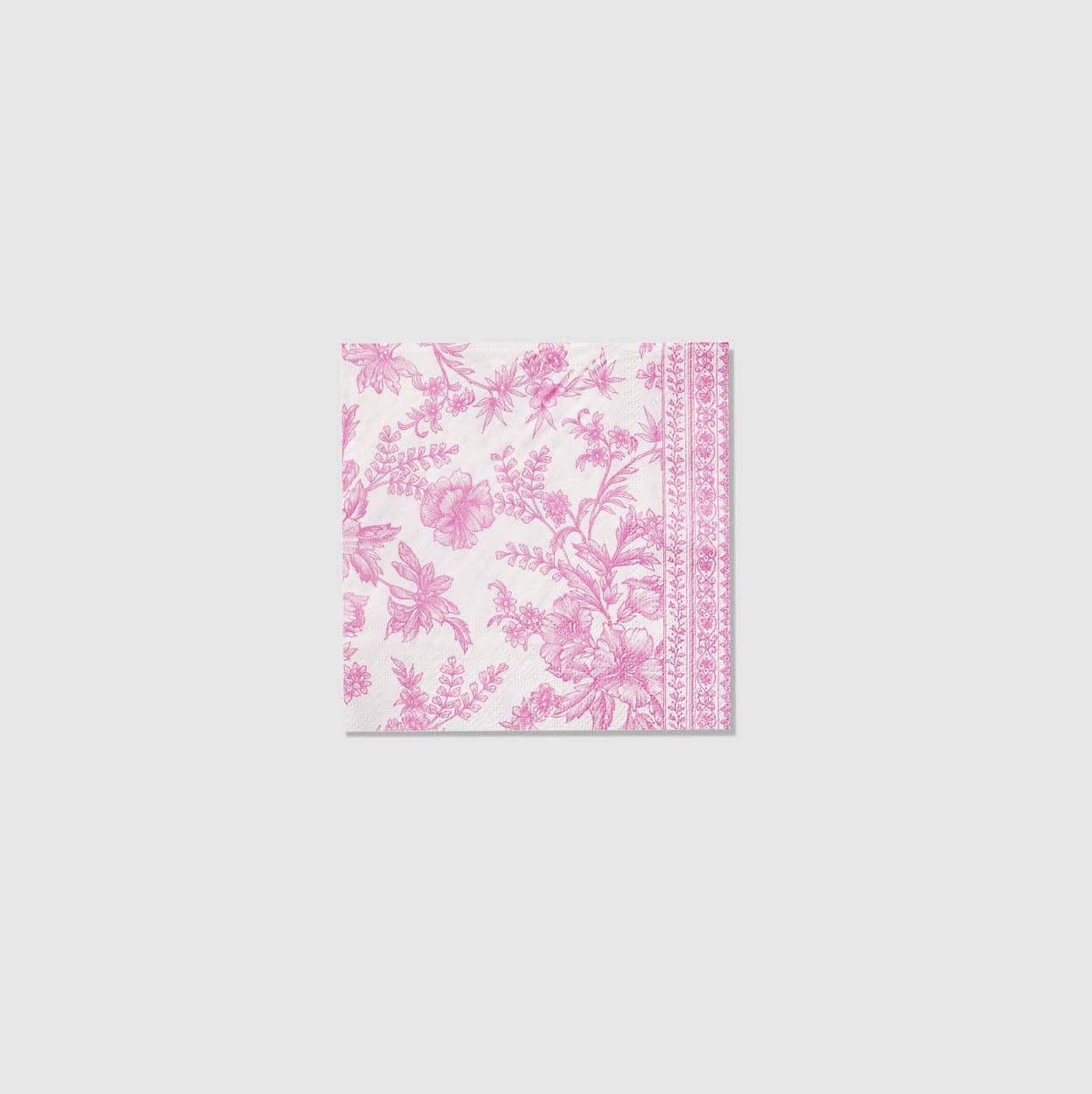 Pink Toile Cocktail Napkins - bubblegum market