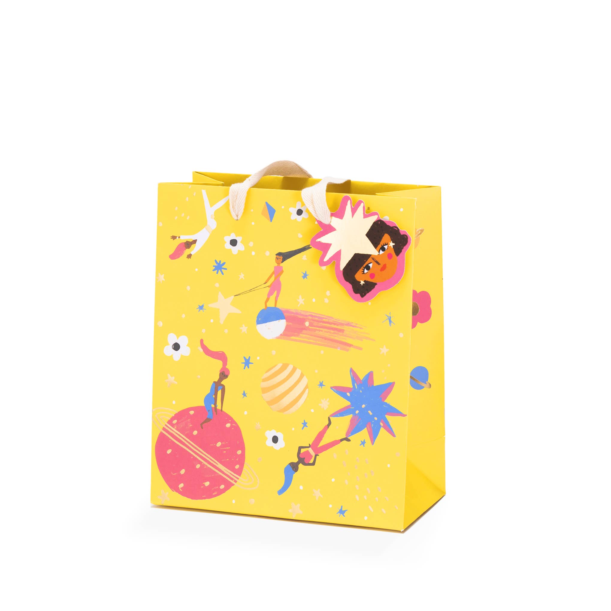 PLANET FUN Medium Gift Bag - bubblegum market