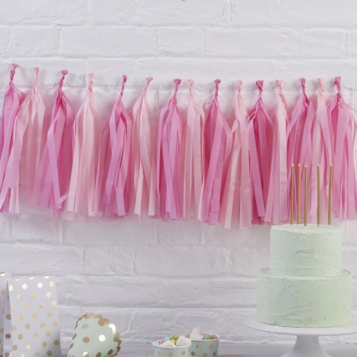 Pink Hanging Tassel Garland Kit