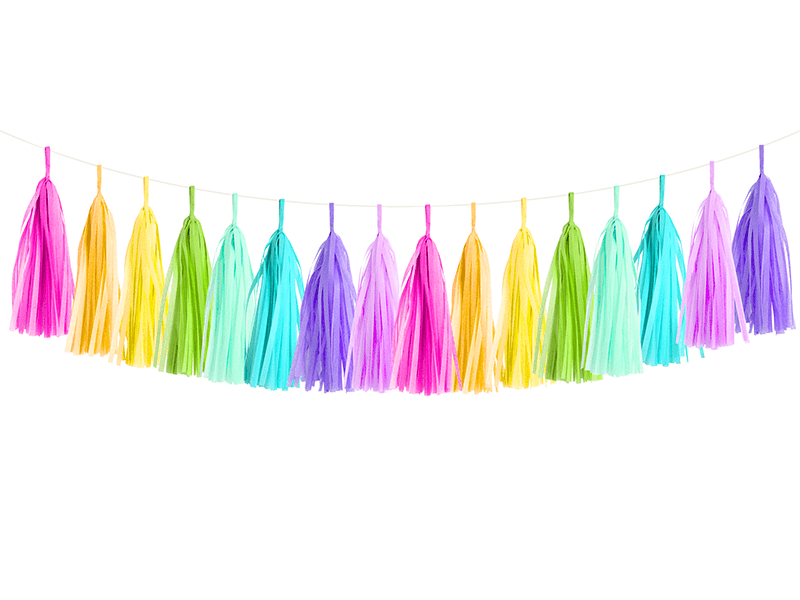 Rainbow Tassel Garland Kit - bubblegum market