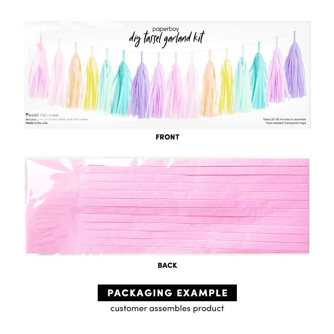 Rainbow Tassel Garland Kit - bubblegum market