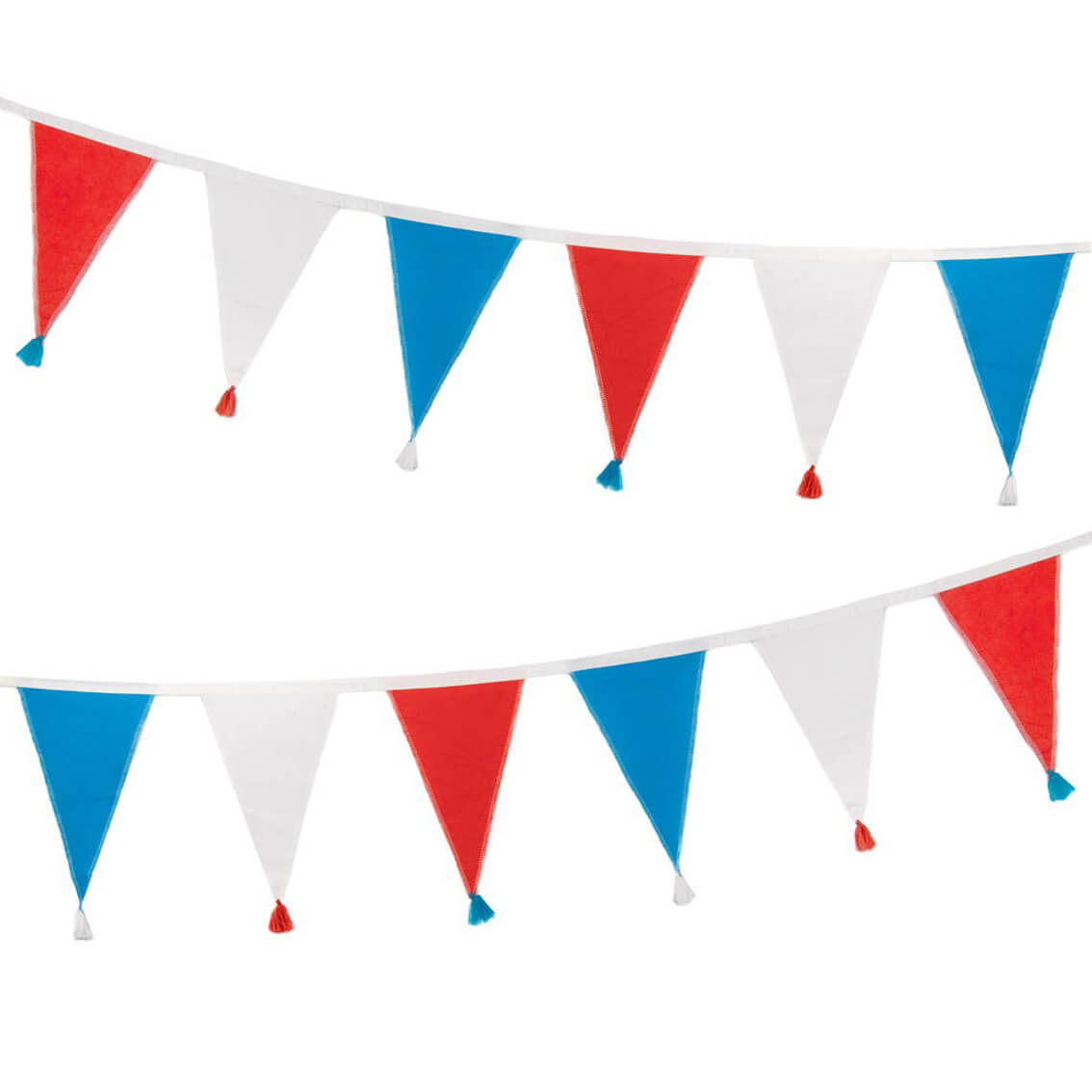 Red, White and Blue Fabric Bunting - bubblegum market