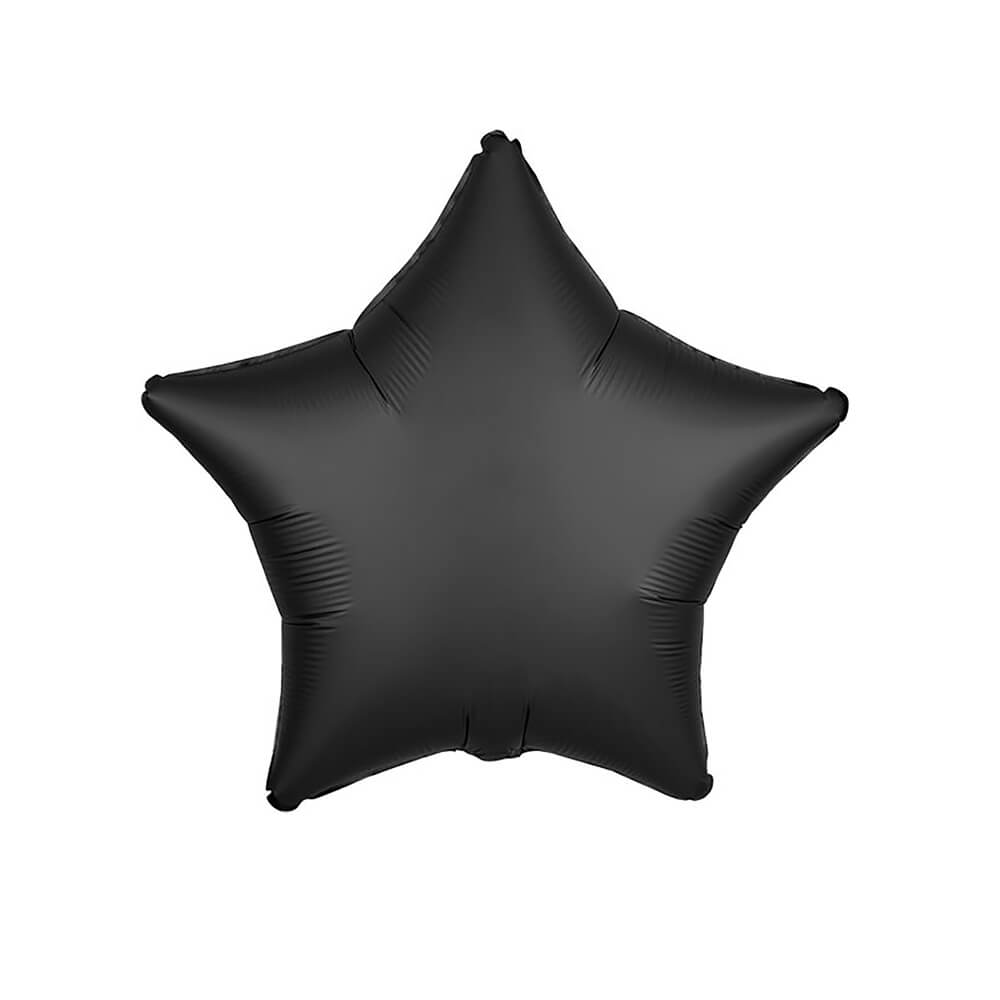 Satin Luxe Black Onyx Foil Star Balloon 18" - bubblegum market
