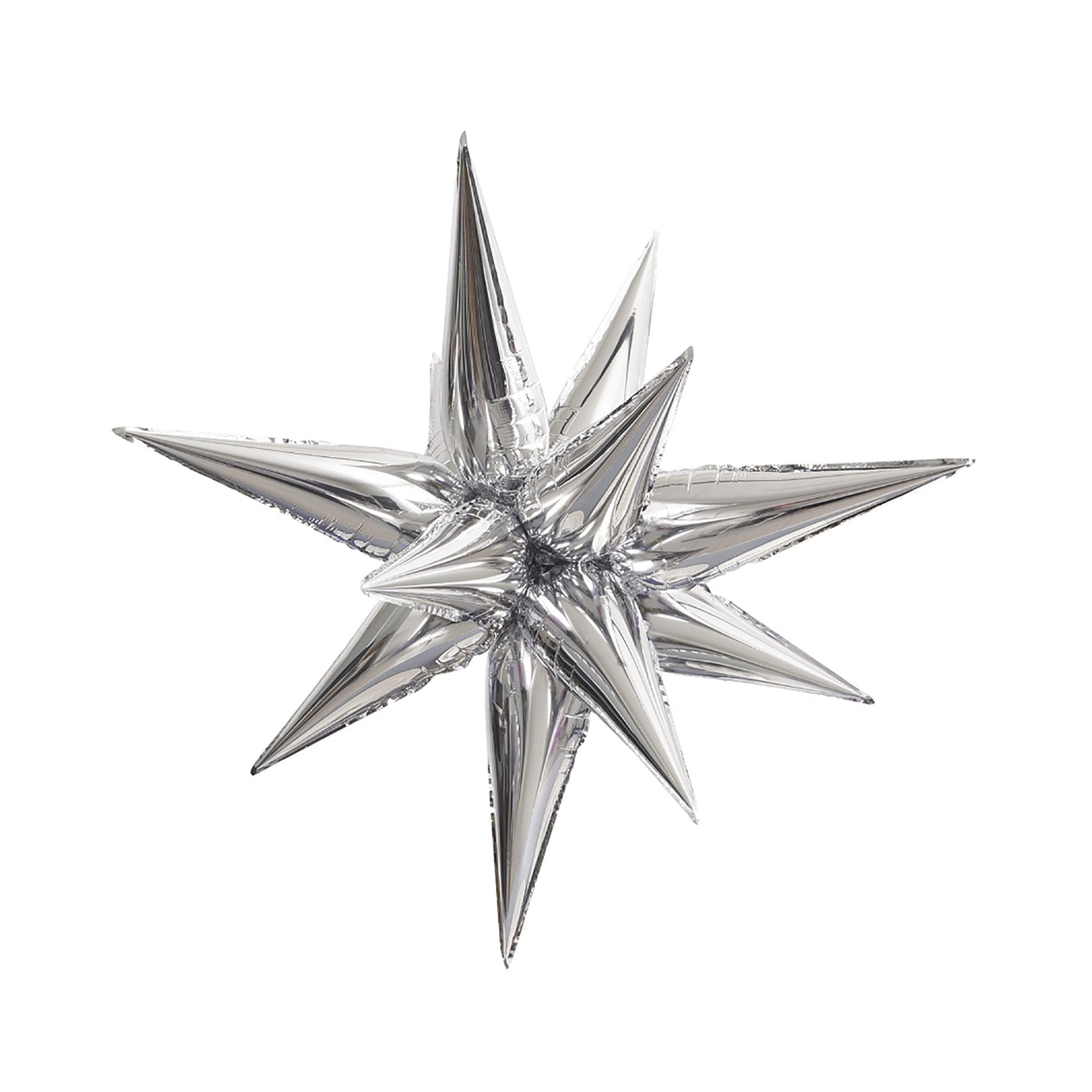 Silver Star - Burst Foil Balloon 27.5" - bubblegum market