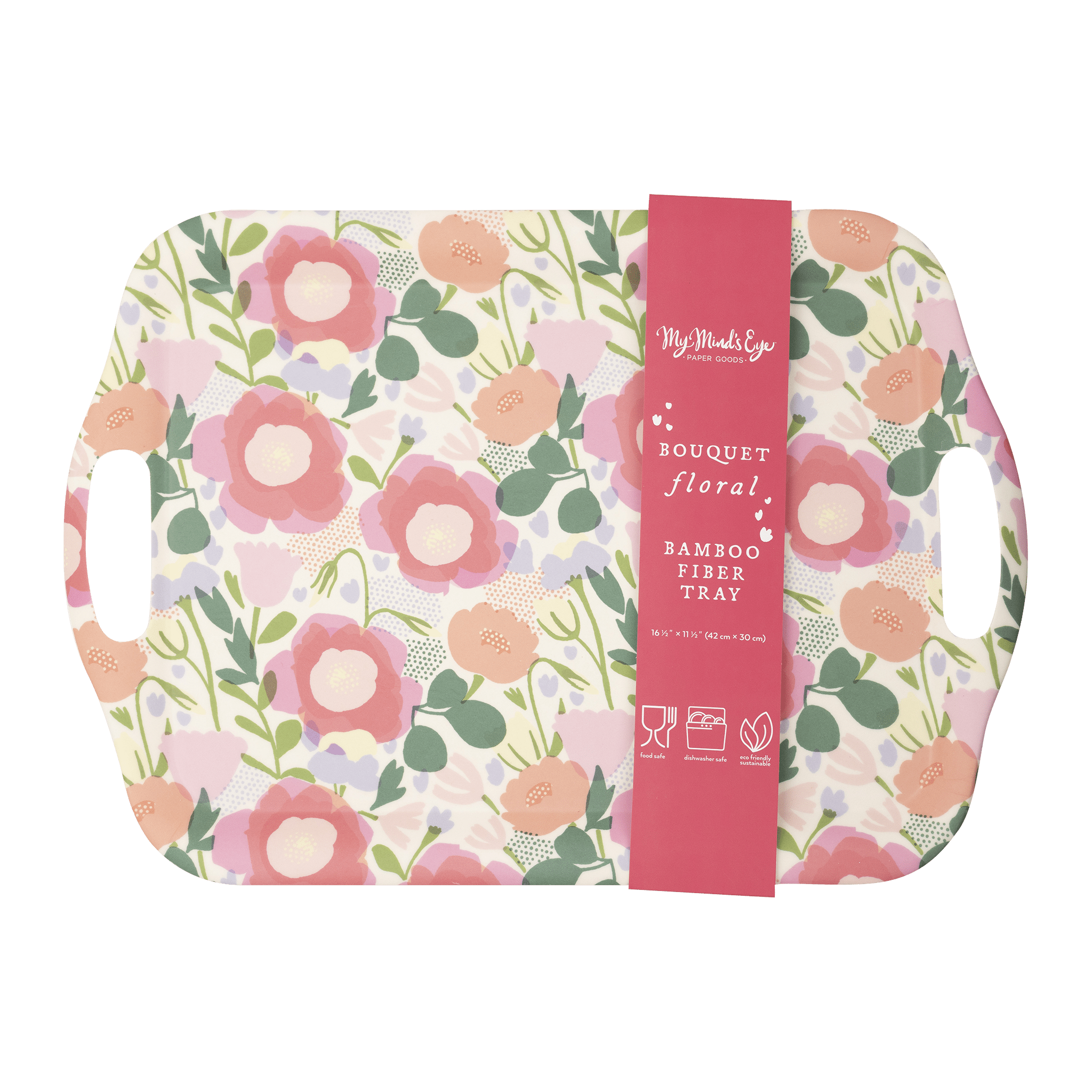 Spring Floral Serving Tray - bubblegum market