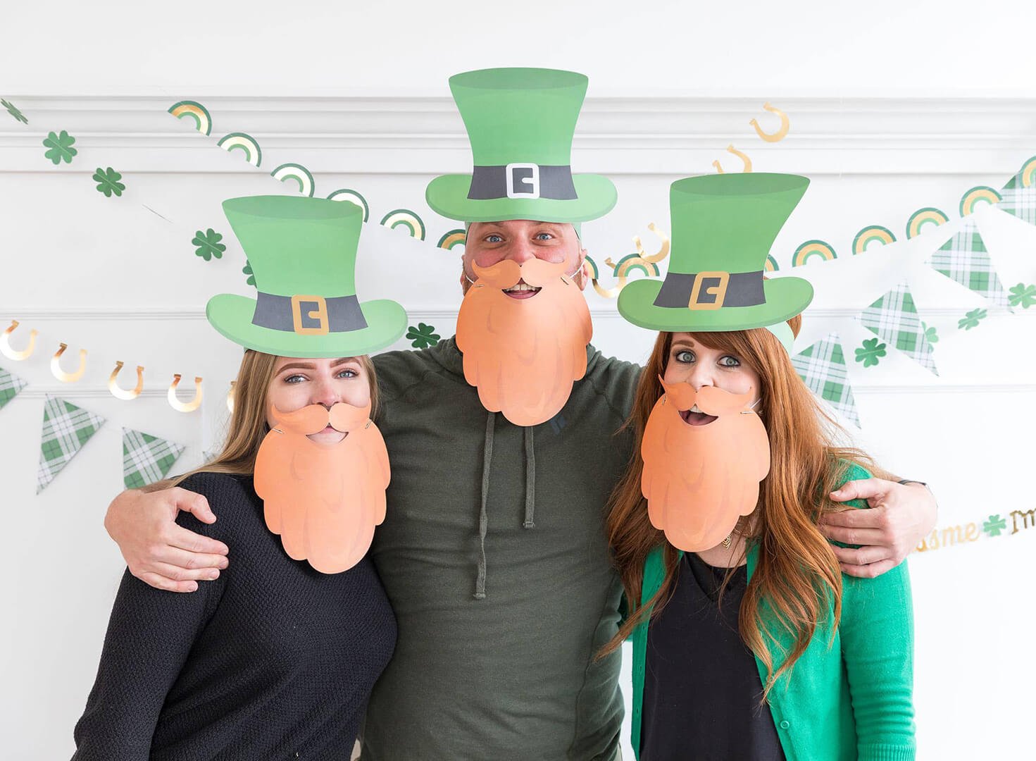 St. Patrick's Day Hat and Beard Set (6 sets) - bubblegum market