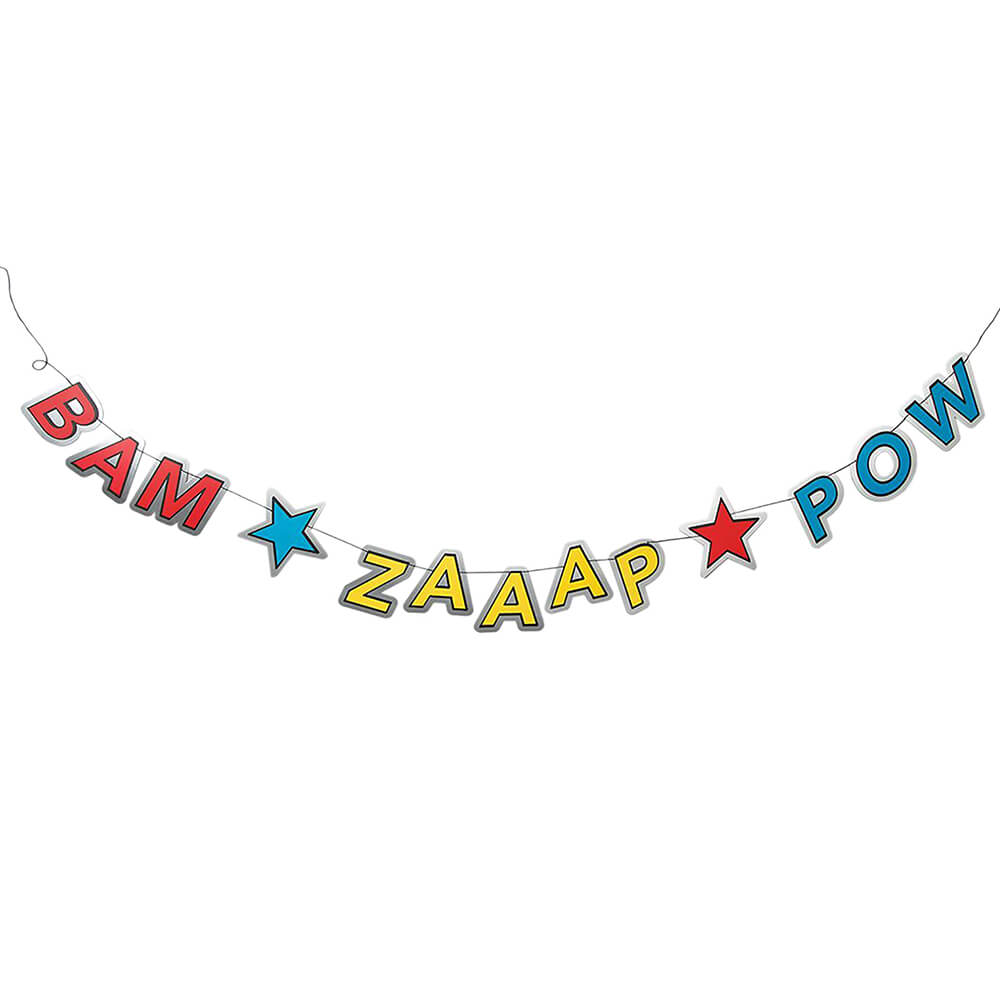 Superhero Party Banner - bubblegum market